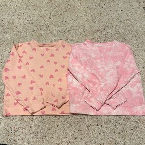 2 Kids Pink Heart and Tie-Dye termals